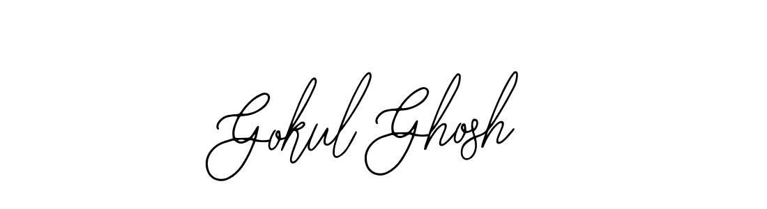 You should practise on your own different ways (Bearetta-2O07w) to write your name (Gokul Ghosh) in signature. don't let someone else do it for you. Gokul Ghosh signature style 12 images and pictures png