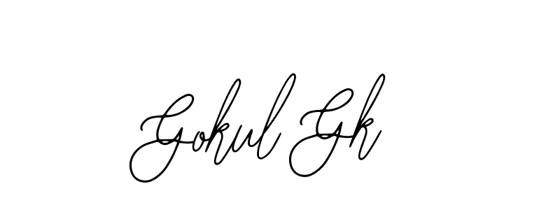 The best way (Bearetta-2O07w) to make a short signature is to pick only two or three words in your name. The name Gokul Gk include a total of six letters. For converting this name. Gokul Gk signature style 12 images and pictures png