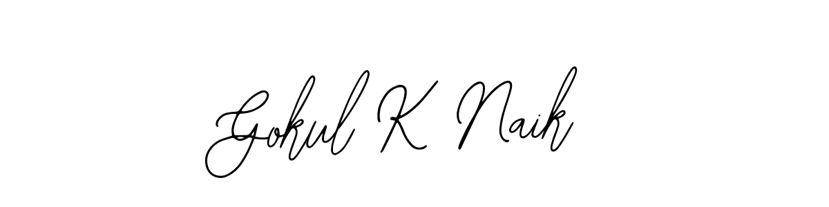 Create a beautiful signature design for name Gokul K Naik. With this signature (Bearetta-2O07w) fonts, you can make a handwritten signature for free. Gokul K Naik signature style 12 images and pictures png
