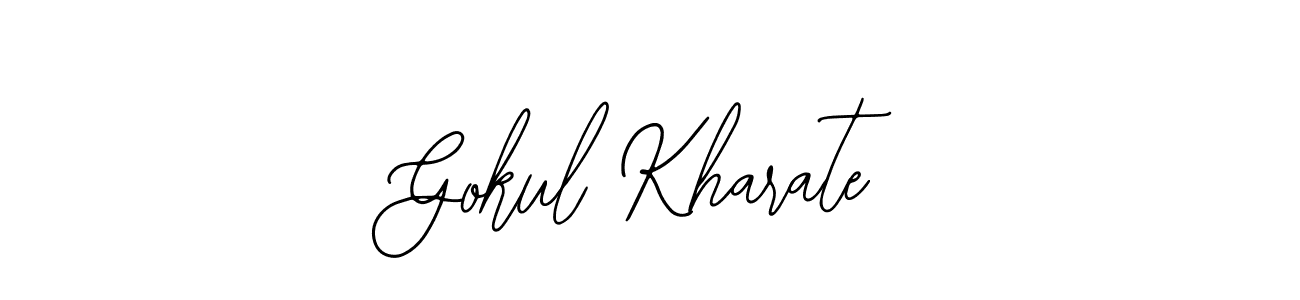 Bearetta-2O07w is a professional signature style that is perfect for those who want to add a touch of class to their signature. It is also a great choice for those who want to make their signature more unique. Get Gokul Kharate name to fancy signature for free. Gokul Kharate signature style 12 images and pictures png
