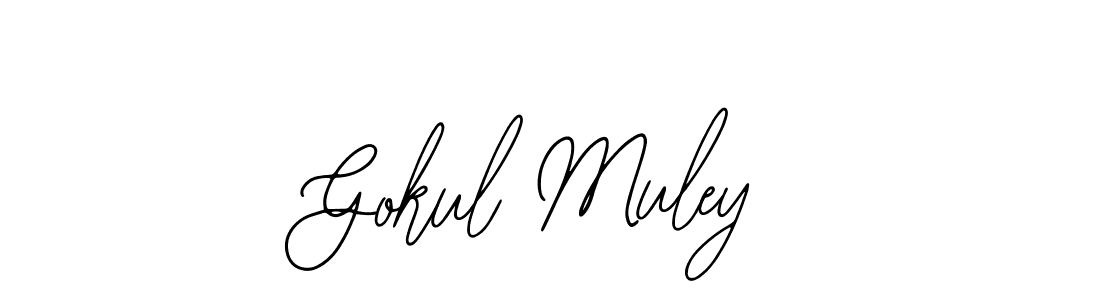 The best way (Bearetta-2O07w) to make a short signature is to pick only two or three words in your name. The name Gokul Muley include a total of six letters. For converting this name. Gokul Muley signature style 12 images and pictures png