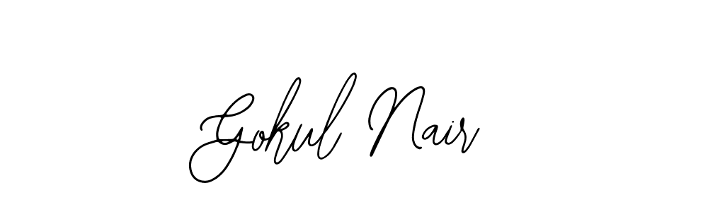 How to make Gokul Nair name signature. Use Bearetta-2O07w style for creating short signs online. This is the latest handwritten sign. Gokul Nair signature style 12 images and pictures png