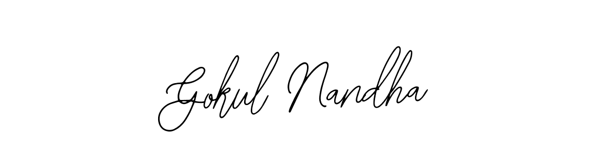 Make a beautiful signature design for name Gokul Nandha. Use this online signature maker to create a handwritten signature for free. Gokul Nandha signature style 12 images and pictures png