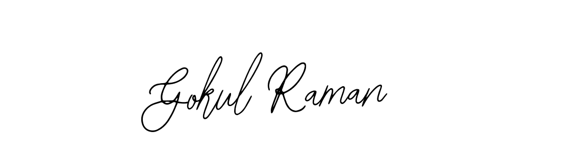 Gokul Raman stylish signature style. Best Handwritten Sign (Bearetta-2O07w) for my name. Handwritten Signature Collection Ideas for my name Gokul Raman. Gokul Raman signature style 12 images and pictures png