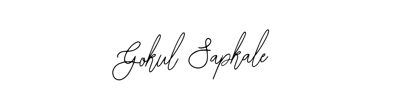 if you are searching for the best signature style for your name Gokul Sapkale. so please give up your signature search. here we have designed multiple signature styles  using Bearetta-2O07w. Gokul Sapkale signature style 12 images and pictures png