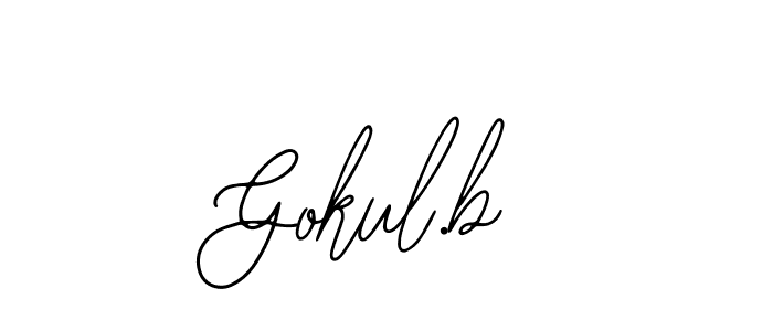 Design your own signature with our free online signature maker. With this signature software, you can create a handwritten (Bearetta-2O07w) signature for name Gokul.b. Gokul.b signature style 12 images and pictures png