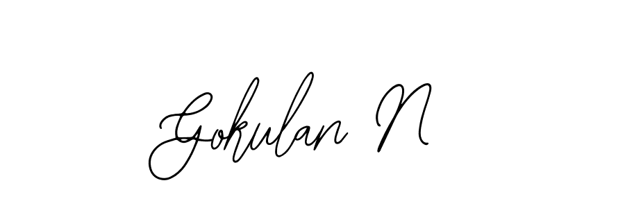 Bearetta-2O07w is a professional signature style that is perfect for those who want to add a touch of class to their signature. It is also a great choice for those who want to make their signature more unique. Get Gokulan N name to fancy signature for free. Gokulan N signature style 12 images and pictures png