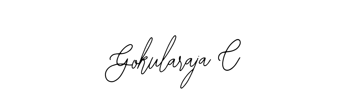 if you are searching for the best signature style for your name Gokularaja C. so please give up your signature search. here we have designed multiple signature styles  using Bearetta-2O07w. Gokularaja C signature style 12 images and pictures png