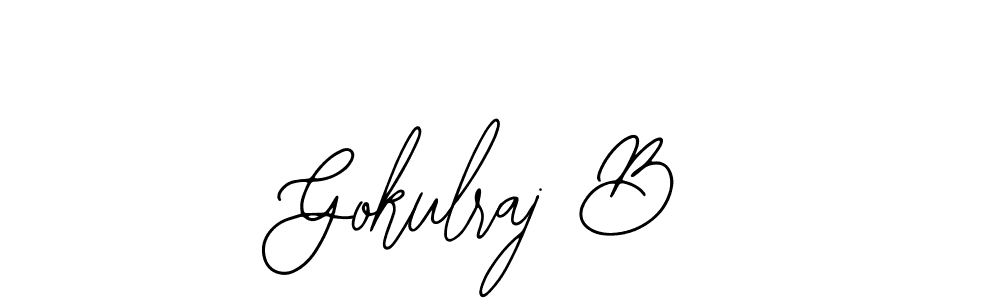 You should practise on your own different ways (Bearetta-2O07w) to write your name (Gokulraj B) in signature. don't let someone else do it for you. Gokulraj B signature style 12 images and pictures png