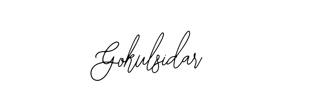 Use a signature maker to create a handwritten signature online. With this signature software, you can design (Bearetta-2O07w) your own signature for name Gokulsidar. Gokulsidar signature style 12 images and pictures png