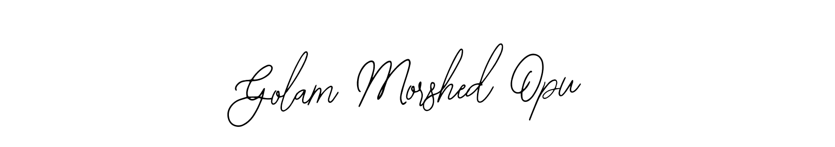 How to make Golam Morshed Opu name signature. Use Bearetta-2O07w style for creating short signs online. This is the latest handwritten sign. Golam Morshed Opu signature style 12 images and pictures png