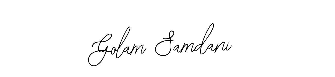 You should practise on your own different ways (Bearetta-2O07w) to write your name (Golam Samdani) in signature. don't let someone else do it for you. Golam Samdani signature style 12 images and pictures png
