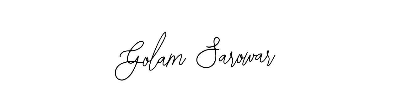 How to make Golam Sarowar name signature. Use Bearetta-2O07w style for creating short signs online. This is the latest handwritten sign. Golam Sarowar signature style 12 images and pictures png