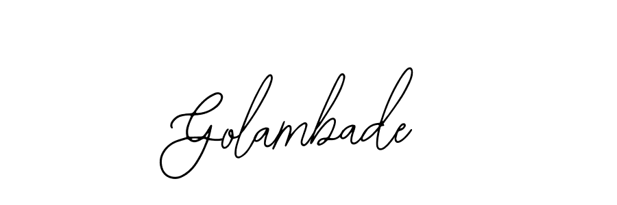 if you are searching for the best signature style for your name Golambade. so please give up your signature search. here we have designed multiple signature styles  using Bearetta-2O07w. Golambade signature style 12 images and pictures png