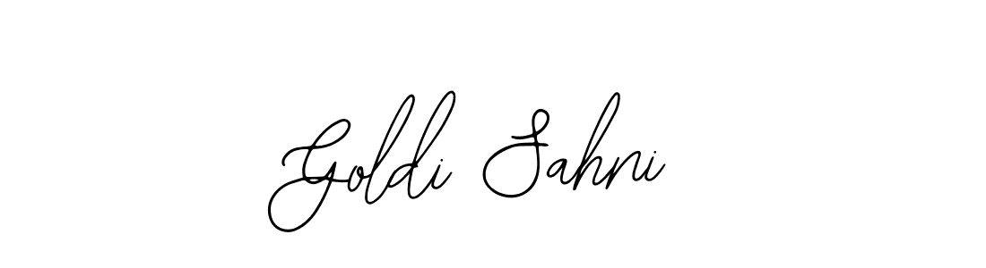 Similarly Bearetta-2O07w is the best handwritten signature design. Signature creator online .You can use it as an online autograph creator for name Goldi Sahni. Goldi Sahni signature style 12 images and pictures png