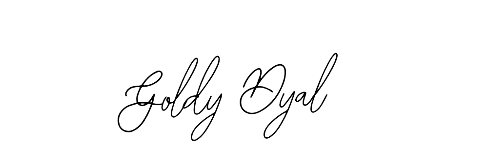 How to make Goldy Dyal signature? Bearetta-2O07w is a professional autograph style. Create handwritten signature for Goldy Dyal name. Goldy Dyal signature style 12 images and pictures png