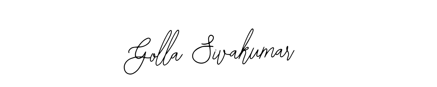 You should practise on your own different ways (Bearetta-2O07w) to write your name (Golla Sivakumar) in signature. don't let someone else do it for you. Golla Sivakumar signature style 12 images and pictures png