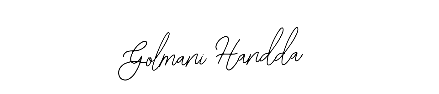 How to make Golmani Handda name signature. Use Bearetta-2O07w style for creating short signs online. This is the latest handwritten sign. Golmani Handda signature style 12 images and pictures png
