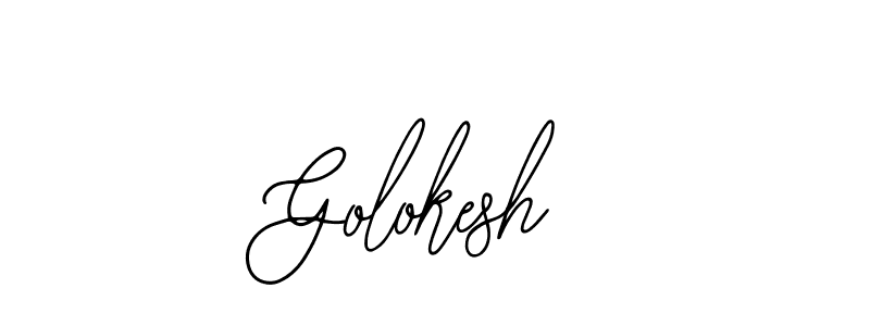 How to make Golokesh name signature. Use Bearetta-2O07w style for creating short signs online. This is the latest handwritten sign. Golokesh signature style 12 images and pictures png