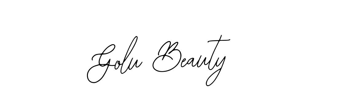 How to make Golu Beauty name signature. Use Bearetta-2O07w style for creating short signs online. This is the latest handwritten sign. Golu Beauty signature style 12 images and pictures png