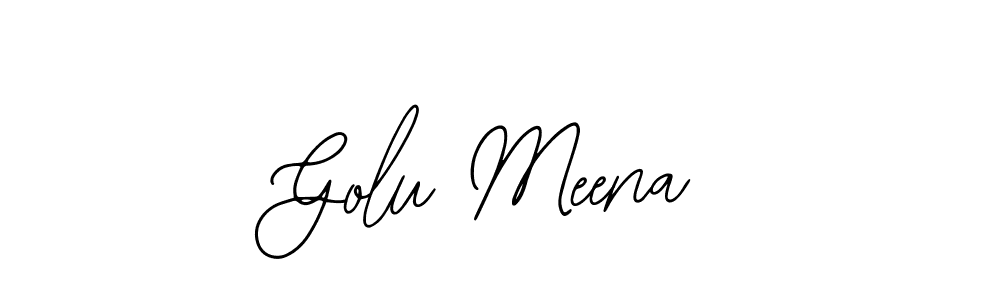 Bearetta-2O07w is a professional signature style that is perfect for those who want to add a touch of class to their signature. It is also a great choice for those who want to make their signature more unique. Get Golu Meena name to fancy signature for free. Golu Meena signature style 12 images and pictures png