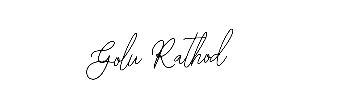 Design your own signature with our free online signature maker. With this signature software, you can create a handwritten (Bearetta-2O07w) signature for name Golu Rathod. Golu Rathod signature style 12 images and pictures png