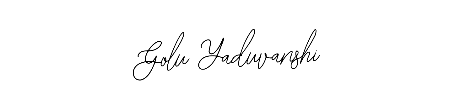 It looks lik you need a new signature style for name Golu Yaduvanshi. Design unique handwritten (Bearetta-2O07w) signature with our free signature maker in just a few clicks. Golu Yaduvanshi signature style 12 images and pictures png