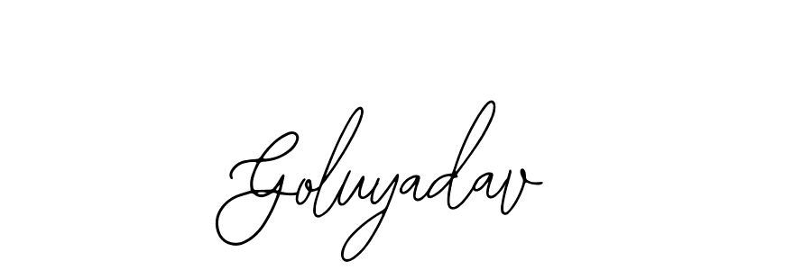 The best way (Bearetta-2O07w) to make a short signature is to pick only two or three words in your name. The name Goluyadav include a total of six letters. For converting this name. Goluyadav signature style 12 images and pictures png