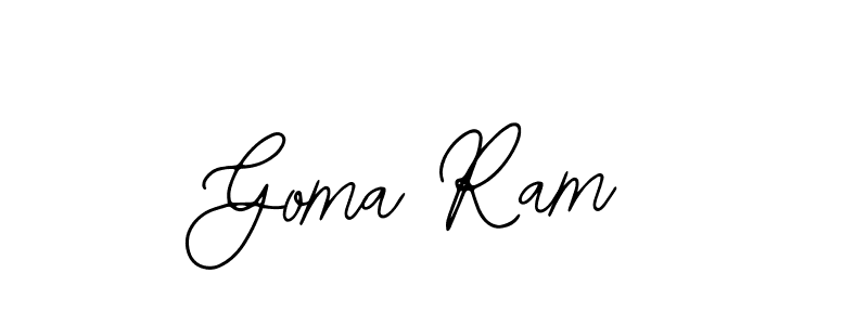 Use a signature maker to create a handwritten signature online. With this signature software, you can design (Bearetta-2O07w) your own signature for name Goma Ram. Goma Ram signature style 12 images and pictures png