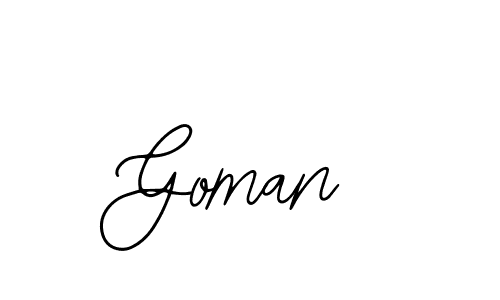 Make a beautiful signature design for name Goman. With this signature (Bearetta-2O07w) style, you can create a handwritten signature for free. Goman signature style 12 images and pictures png