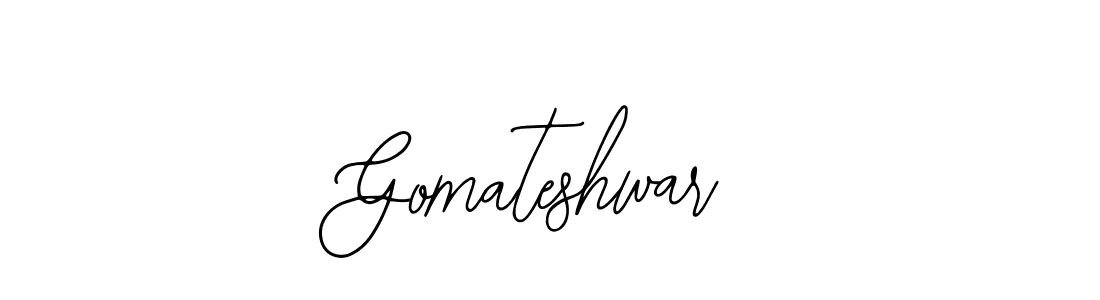 Use a signature maker to create a handwritten signature online. With this signature software, you can design (Bearetta-2O07w) your own signature for name Gomateshwar. Gomateshwar signature style 12 images and pictures png