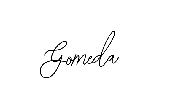 How to make Gomeda signature? Bearetta-2O07w is a professional autograph style. Create handwritten signature for Gomeda name. Gomeda signature style 12 images and pictures png