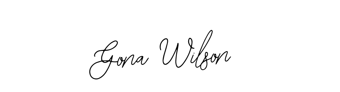 Gona Wilson stylish signature style. Best Handwritten Sign (Bearetta-2O07w) for my name. Handwritten Signature Collection Ideas for my name Gona Wilson. Gona Wilson signature style 12 images and pictures png