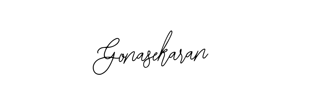 How to make Gonasekaran name signature. Use Bearetta-2O07w style for creating short signs online. This is the latest handwritten sign. Gonasekaran signature style 12 images and pictures png