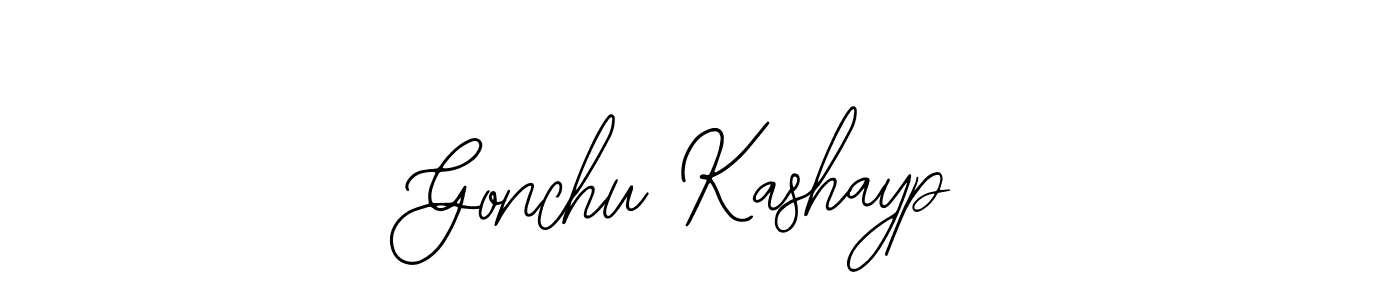 Also You can easily find your signature by using the search form. We will create Gonchu Kashayp name handwritten signature images for you free of cost using Bearetta-2O07w sign style. Gonchu Kashayp signature style 12 images and pictures png