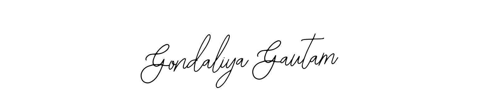 Design your own signature with our free online signature maker. With this signature software, you can create a handwritten (Bearetta-2O07w) signature for name Gondaliya Gautam. Gondaliya Gautam signature style 12 images and pictures png