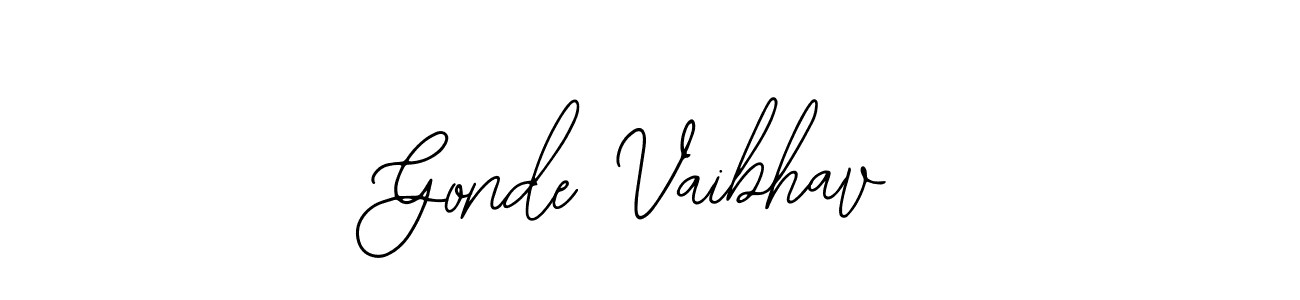 if you are searching for the best signature style for your name Gonde Vaibhav. so please give up your signature search. here we have designed multiple signature styles  using Bearetta-2O07w. Gonde Vaibhav signature style 12 images and pictures png