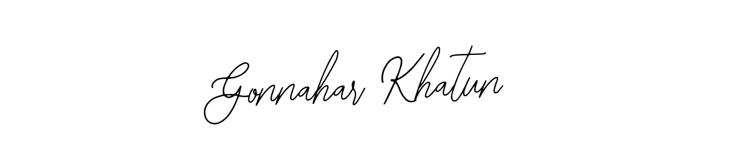 Similarly Bearetta-2O07w is the best handwritten signature design. Signature creator online .You can use it as an online autograph creator for name Gonnahar Khatun. Gonnahar Khatun signature style 12 images and pictures png