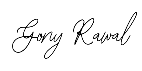 Discover the perfect balance of readability and style for Gony Rawal with Bearetta-2O07w font. Create your dream signature today. Gony Rawal signature style 12 images and pictures png