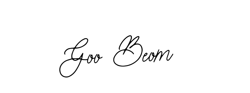 Use a signature maker to create a handwritten signature online. With this signature software, you can design (Bearetta-2O07w) your own signature for name Goo Beom. Goo Beom signature style 12 images and pictures png