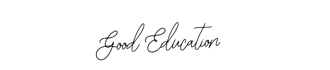 Create a beautiful signature design for name Good Education. With this signature (Bearetta-2O07w) fonts, you can make a handwritten signature for free. Good Education signature style 12 images and pictures png