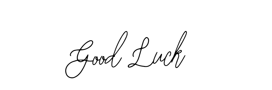 How to make Good Luck name signature. Use Bearetta-2O07w style for creating short signs online. This is the latest handwritten sign. Good Luck signature style 12 images and pictures png