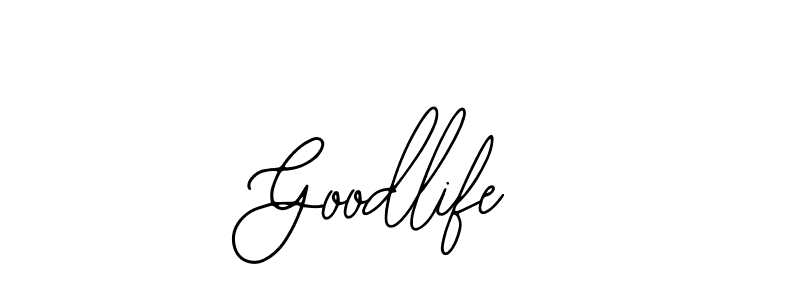 Use a signature maker to create a handwritten signature online. With this signature software, you can design (Bearetta-2O07w) your own signature for name Goodlife. Goodlife signature style 12 images and pictures png