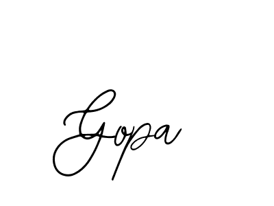 How to make Gopa name signature. Use Bearetta-2O07w style for creating short signs online. This is the latest handwritten sign. Gopa signature style 12 images and pictures png