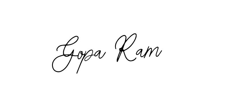 How to make Gopa Ram name signature. Use Bearetta-2O07w style for creating short signs online. This is the latest handwritten sign. Gopa Ram signature style 12 images and pictures png