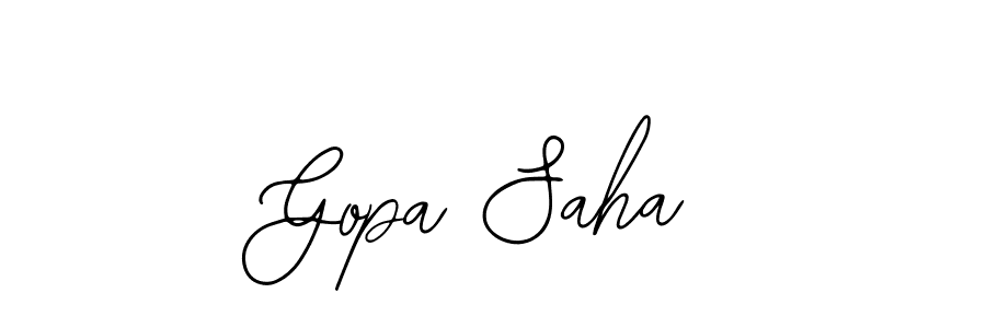 How to make Gopa Saha name signature. Use Bearetta-2O07w style for creating short signs online. This is the latest handwritten sign. Gopa Saha signature style 12 images and pictures png