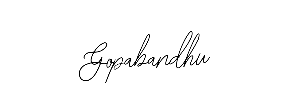 How to make Gopabandhu name signature. Use Bearetta-2O07w style for creating short signs online. This is the latest handwritten sign. Gopabandhu signature style 12 images and pictures png