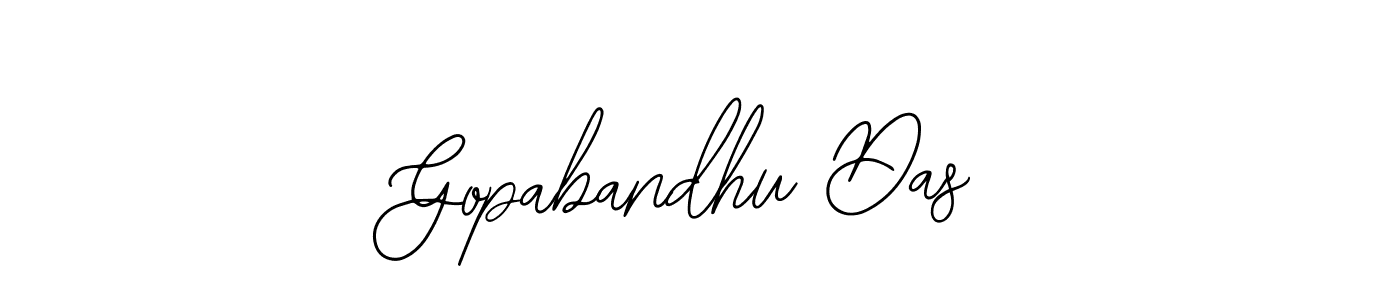 You should practise on your own different ways (Bearetta-2O07w) to write your name (Gopabandhu Das) in signature. don't let someone else do it for you. Gopabandhu Das signature style 12 images and pictures png