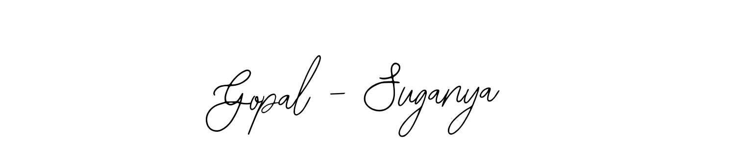 Gopal - Suganya stylish signature style. Best Handwritten Sign (Bearetta-2O07w) for my name. Handwritten Signature Collection Ideas for my name Gopal - Suganya. Gopal - Suganya signature style 12 images and pictures png