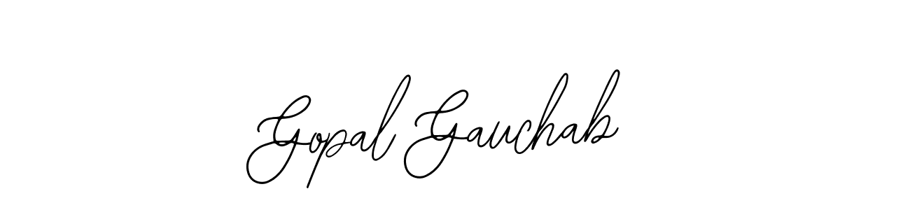 How to make Gopal Gauchab name signature. Use Bearetta-2O07w style for creating short signs online. This is the latest handwritten sign. Gopal Gauchab signature style 12 images and pictures png